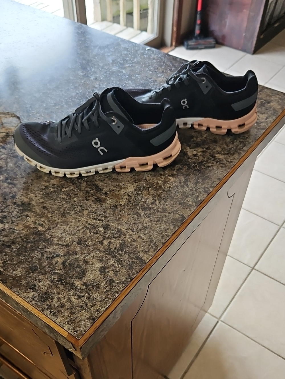 On Running Women's Cloudswift Black with Pink Trim Athletic Shoes